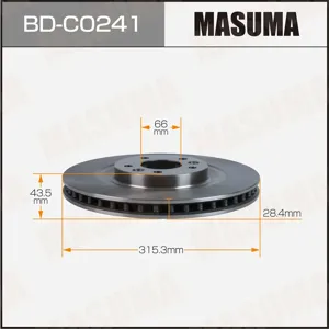 MASUMA BDC0241 Диск тормозной