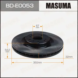 MASUMA BDE0053 Диск тормозной Mercedes X164W164 перед.