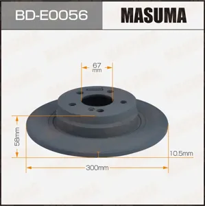 MASUMA BDE0056 Диск тормозной Mercedes W204207 задн.(в упак. 2 шт.)