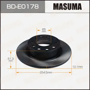 MASUMA BDE0178 Диск торм.задний