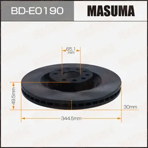 MASUMA BDE0190 Диск тормозной Audi A3 05- перед.