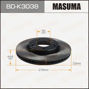 MASUMA BDK3038 Диск тормозной Kia Ceed IISELTOS перед.(в упак. 2 шт.)