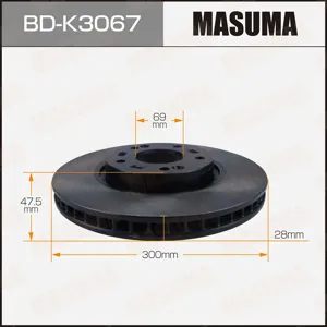 MASUMA BDK3067 Диск тормозной