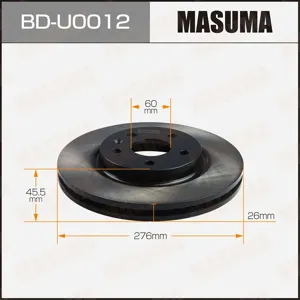 MASUMA BDU0012 Диск тормозной