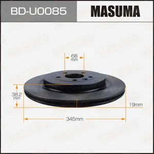 MASUMA BDU0085 Диск тормозной