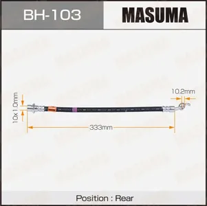 MASUMA BH103 Шланг тормозной