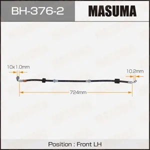 MASUMA BH3762 Шланг тормозной перед. левый