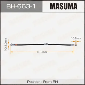 MASUMA BH6631 Шланг тормозной перед. правый