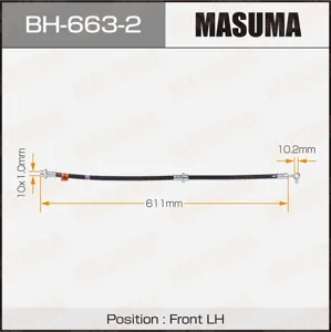 MASUMA BH6632 Шланг тормозной перед. левый