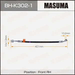 MASUMA BHK3021 Шланг тормозной Hyundai Santa Fe (CM) 2006-2012, Sorento 2009> передний правый