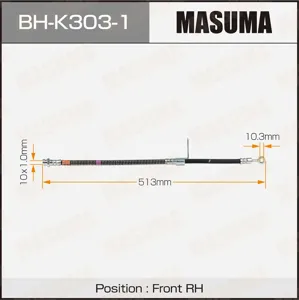 MASUMA BHK3031 Шланг тормозной