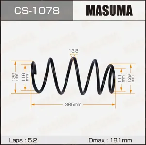 MASUMA CS1078 Пружина  подвески 
