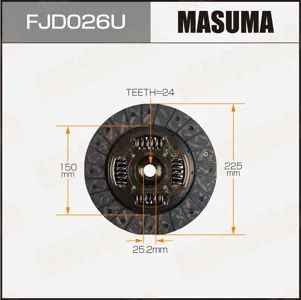 MASUMA FJD026U Диск сцепления [225 mm]