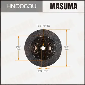 MASUMA HND063U Диск сцепления 325*210*10*38.1 (1/3)