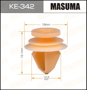 MASUMA KE342 Клипса обшивки двери Лада Largus (12-) Renault Logan (04-)