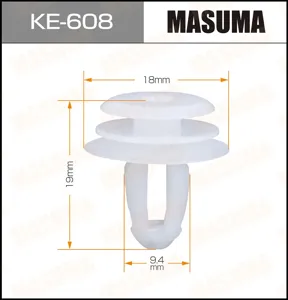 MASUMA KE608 Клипса пластиковая крепежная