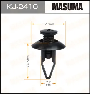 MASUMA KJ2410 Клипса крепления подкрылка и накладки кузова KJ-2410