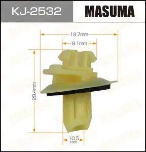 MASUMA KJ2532 Клипса автомобильная [упаковка 10 штук]