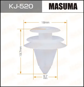 MASUMA KJ520 Клипса автомобильная [упаковка 10 штук]