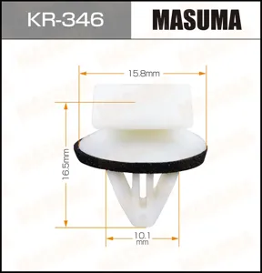 MASUMA KR346 Клипса крепления молдинга Hyundai Kia Solaris , Tucson IX35,XG