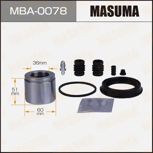 MASUMA MBA0078 Ремкомплект тормозного суппорта с поршнем