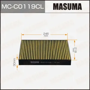 MASUMA MCC0119CL Фильтр салона угольный Haval Dargo 2.0 192 л.с. Audi A1 Skoda Fabia 1.2 2007 - 2014