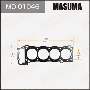 MASUMA MD01046 Прокладка ГБЦ