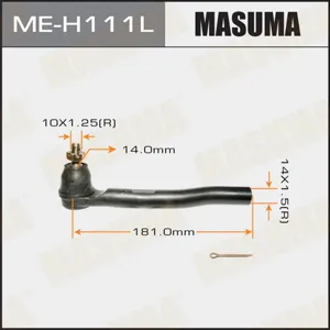 MASUMA MEH111L Наконечник рулевой тяги Honda JAZZ 08- лев.