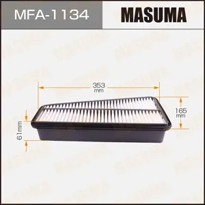 MASUMA MFA1134 Воздушный фильтр Toyota Land Cruiser 120 Prado GRJ120 1GRFE