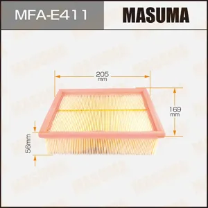 MASUMA MFAE411 Воздушный фильтр Peugeot 206 98-