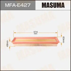 MASUMA MFAE427 Воздушный фильтр 376x83x58 Renault Logan Sandero Duster 1.5DCi 01>