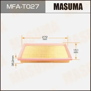 MASUMA MFAT027 Воздушный фильтр Toyota CH-R Corolla 2016=> Lexus ES,NX,UX, Highlander (XU70