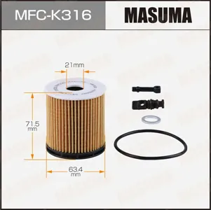 MASUMA MFCK316 Фильтр масляный GDi Santa Fe [SC]2020- Tucson IX35 Elantra (2020>)