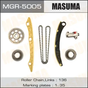 MASUMA MGR5005 Комплект цепи ГРМ (Цепь-1,Нат-1,Усп-2,Шест-2): Honda   Civic 06- R16 R18A R20 L=136