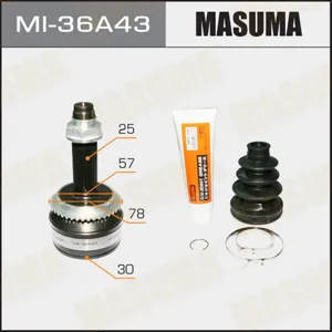 MASUMA MI36A43 Шрус наружный Mitsubishi LANCER STATION WAGON IX (CSW) 1.8 GDI 2530шл ABS 43Т