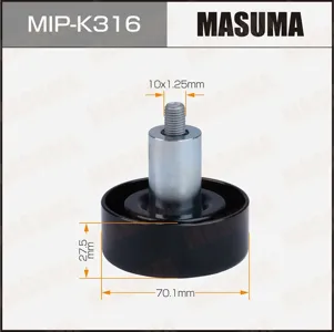MASUMA MIPK316 Ролик ремня поликлинового Tucson IX35 Santa Fe [DM] Kia Sorento [XM