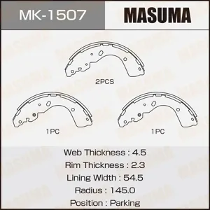 MASUMA MK1507 Колодки торм. (барабанные)