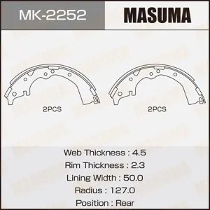 MASUMA MK2252 Колодки торм.барабанные