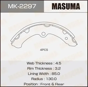 MASUMA MK2297 Колодки торм.