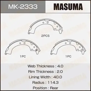 MASUMA MK2333 Колодки торм.бараб.