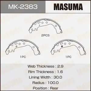 MASUMA MK2383 Колодки торм.