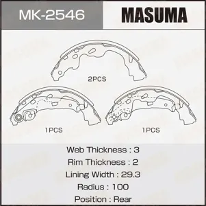 MASUMA MK2546 Колодки торм.