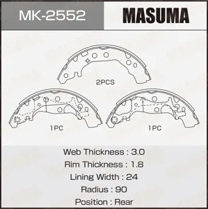 MASUMA MK2552 Колодки торм.