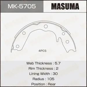 MASUMA MK5705 Колодки торм.