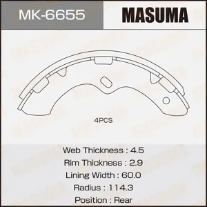 MASUMA MK6655 Колодки торм.