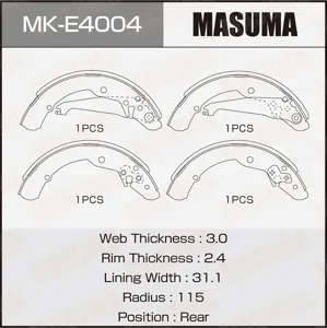 MASUMA MKE4004 Колодки торм.