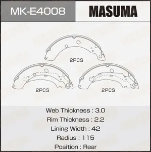 MASUMA MKE4008 Колодки торм.
