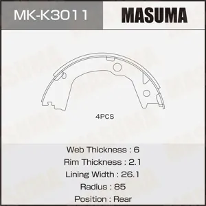 MASUMA MKK3011 Колодки торм.