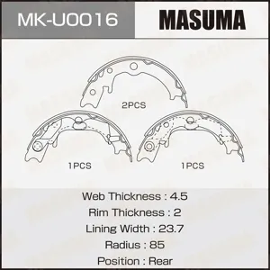 MASUMA MKU0016 Колодки торм.