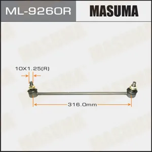 MASUMA ML9260R Стойка стабилизатора Honda JAZZ ll 04- 1.2,1.4 пер.подв.прав.
